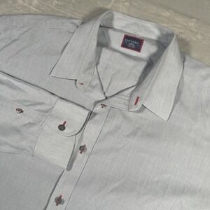 UNTUCKit Shirt Mens XXXL Gray Button‎ Down Chambray Long Sleeve Casual Career